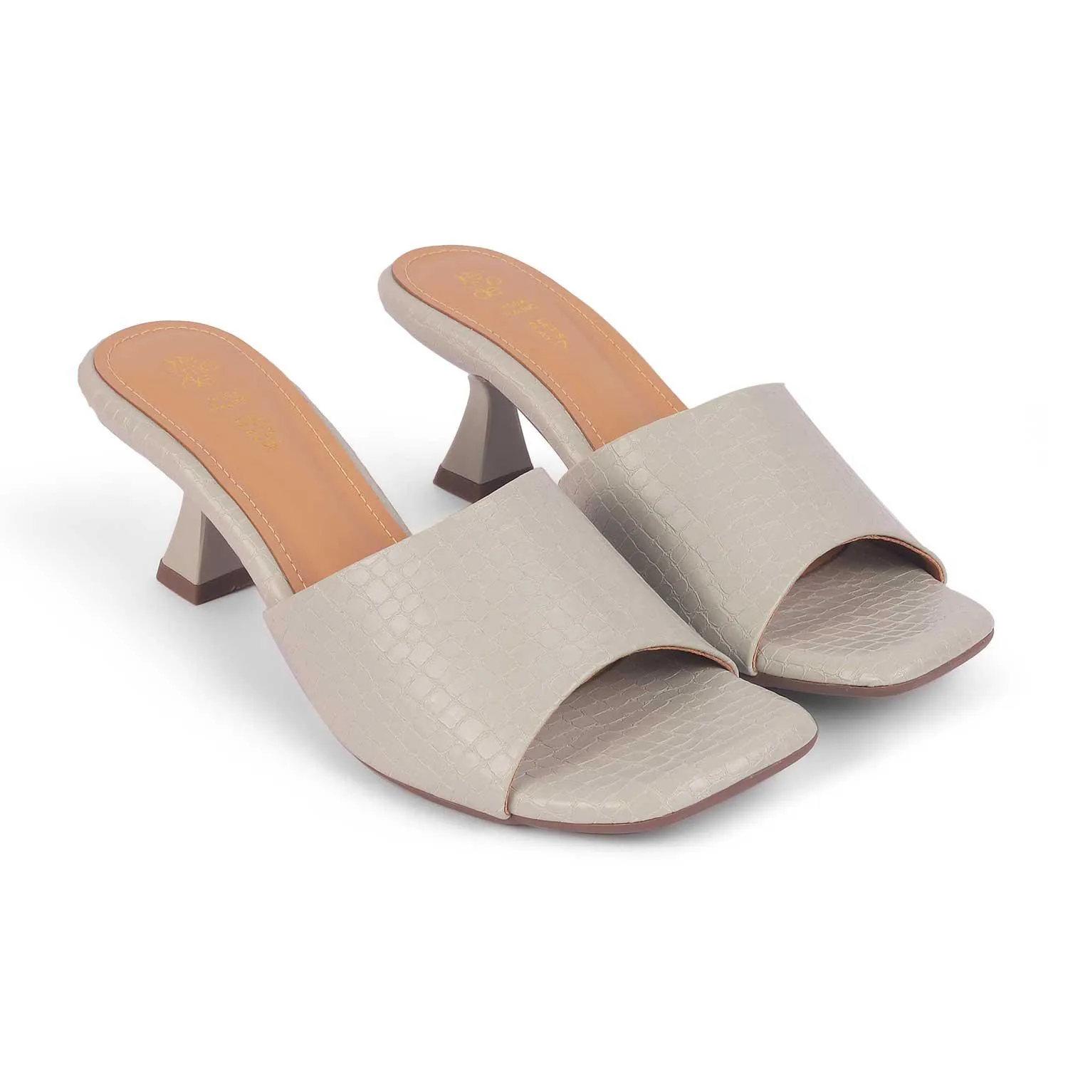 Tresmode Bray Grey Women's Casual Heel Sandals