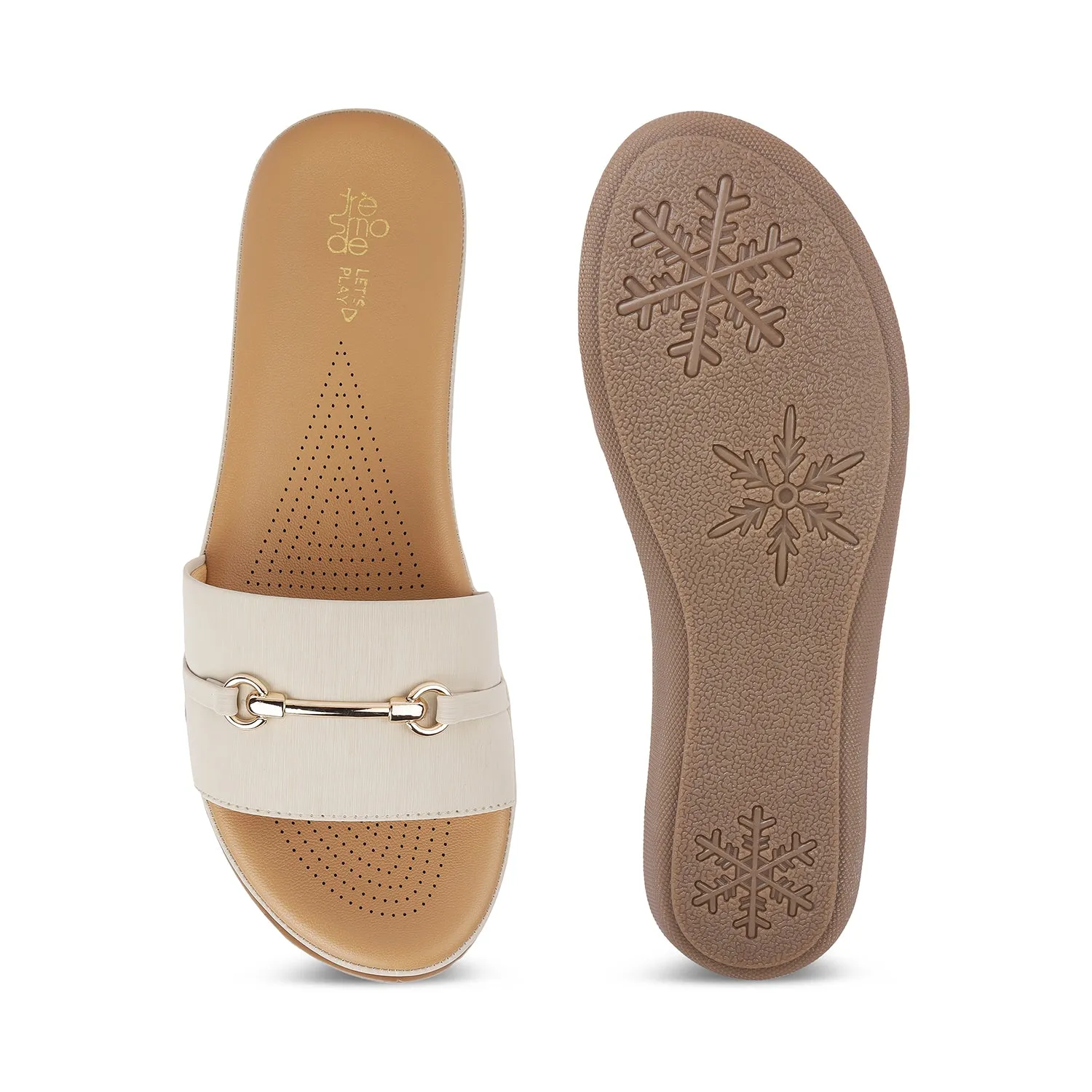 Tresmode Chic Cream Women's Casual Flats