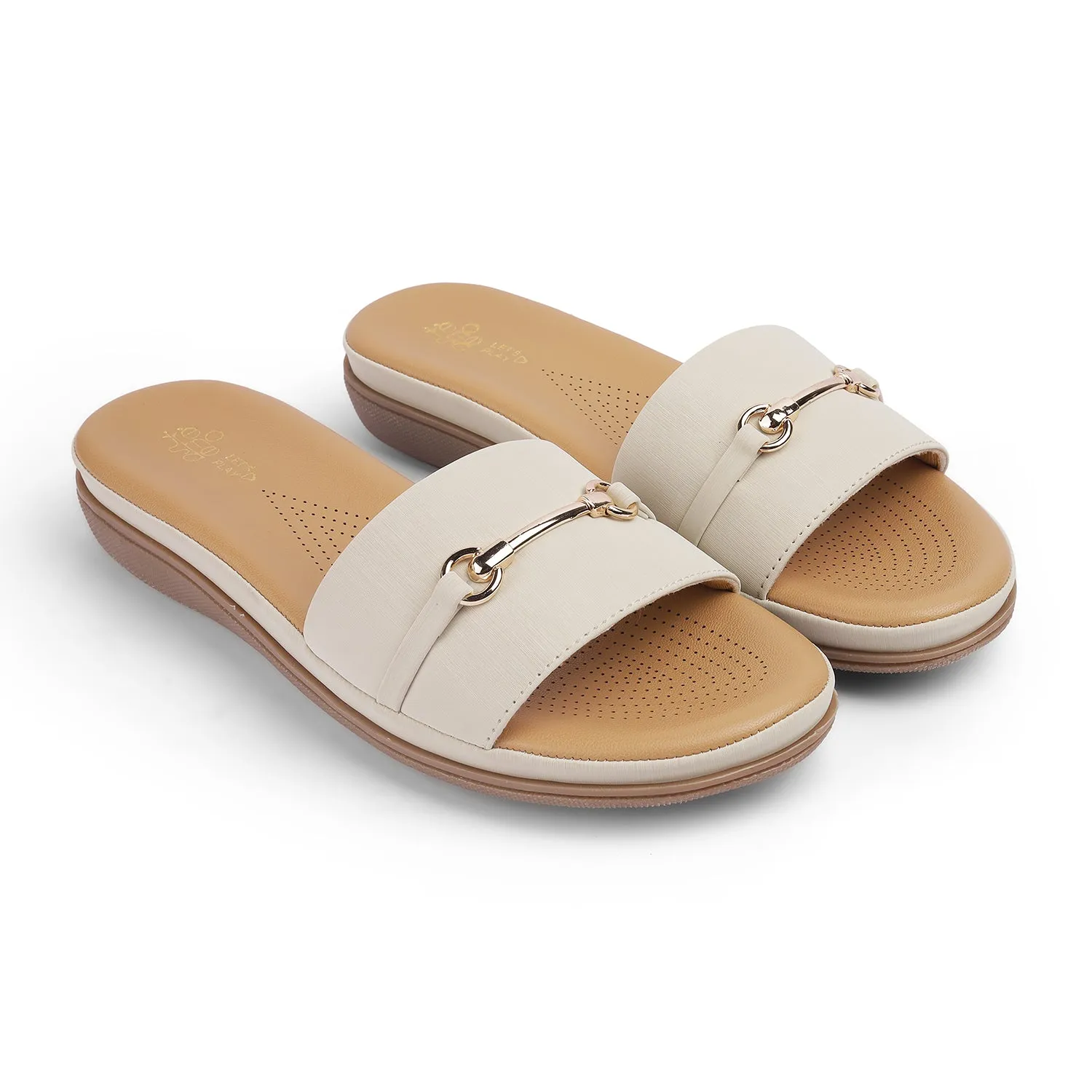 Tresmode Chic Cream Women's Casual Flats
