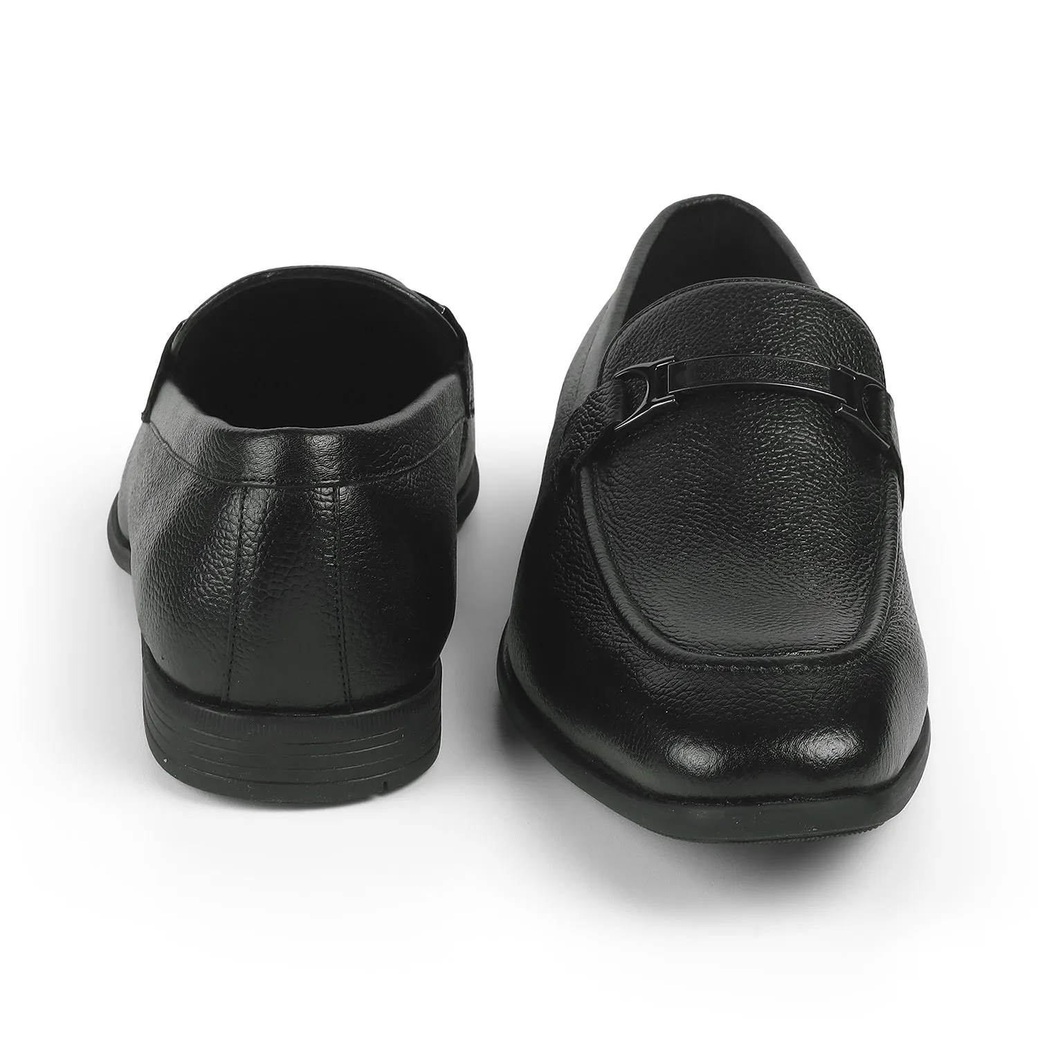 Tresmode Eva Black Men's Leather Loafers