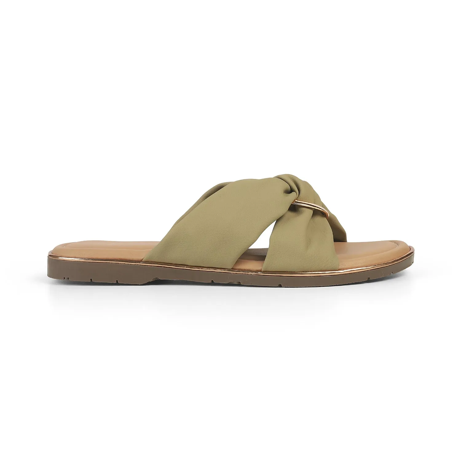 Tresmode Glammy Green Women's Casual Flats