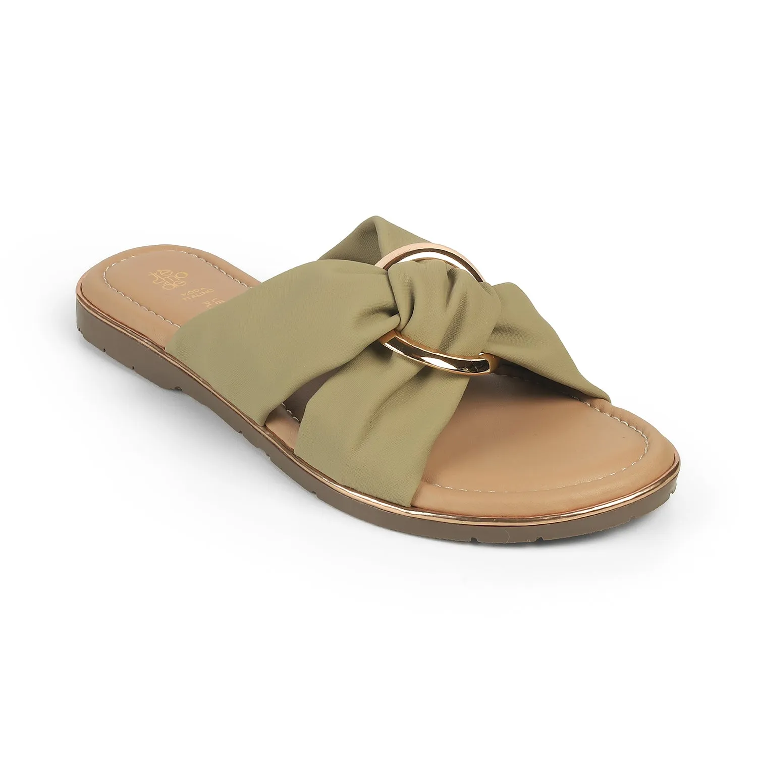 Tresmode Glammy Green Women's Casual Flats