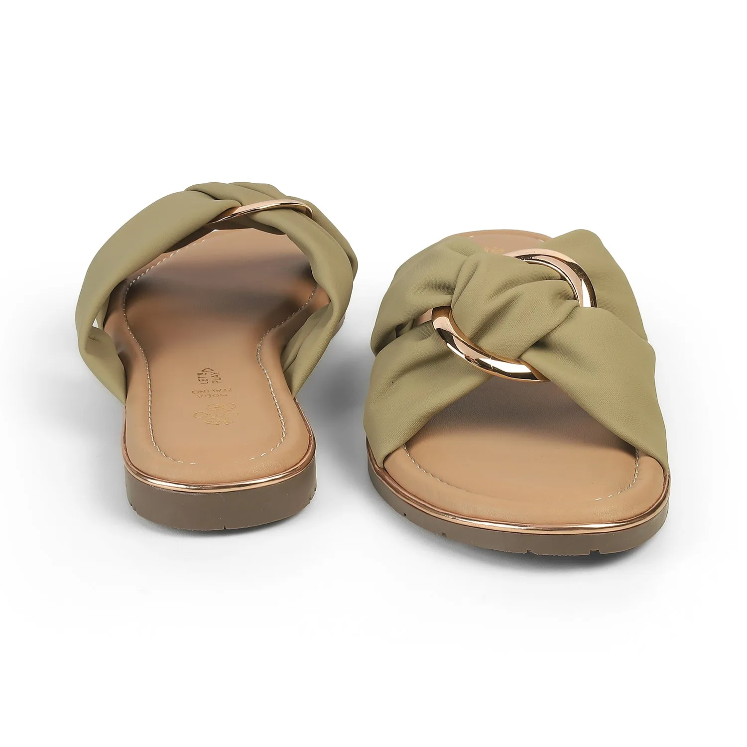 Tresmode Glammy Green Women's Casual Flats