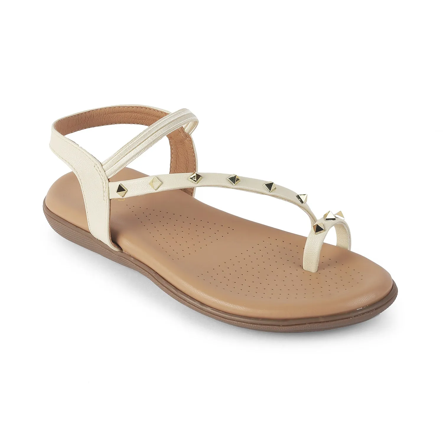 Tresmode Hastud Cream Women's Casual Flats