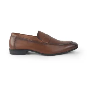 Tresmode Hawk Tan Men's Leather Penny Loafers