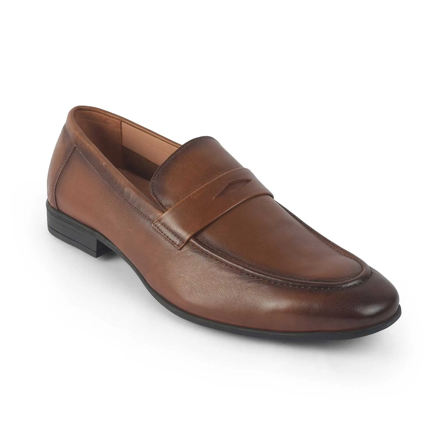 Tresmode Hawk Tan Men's Leather Penny Loafers