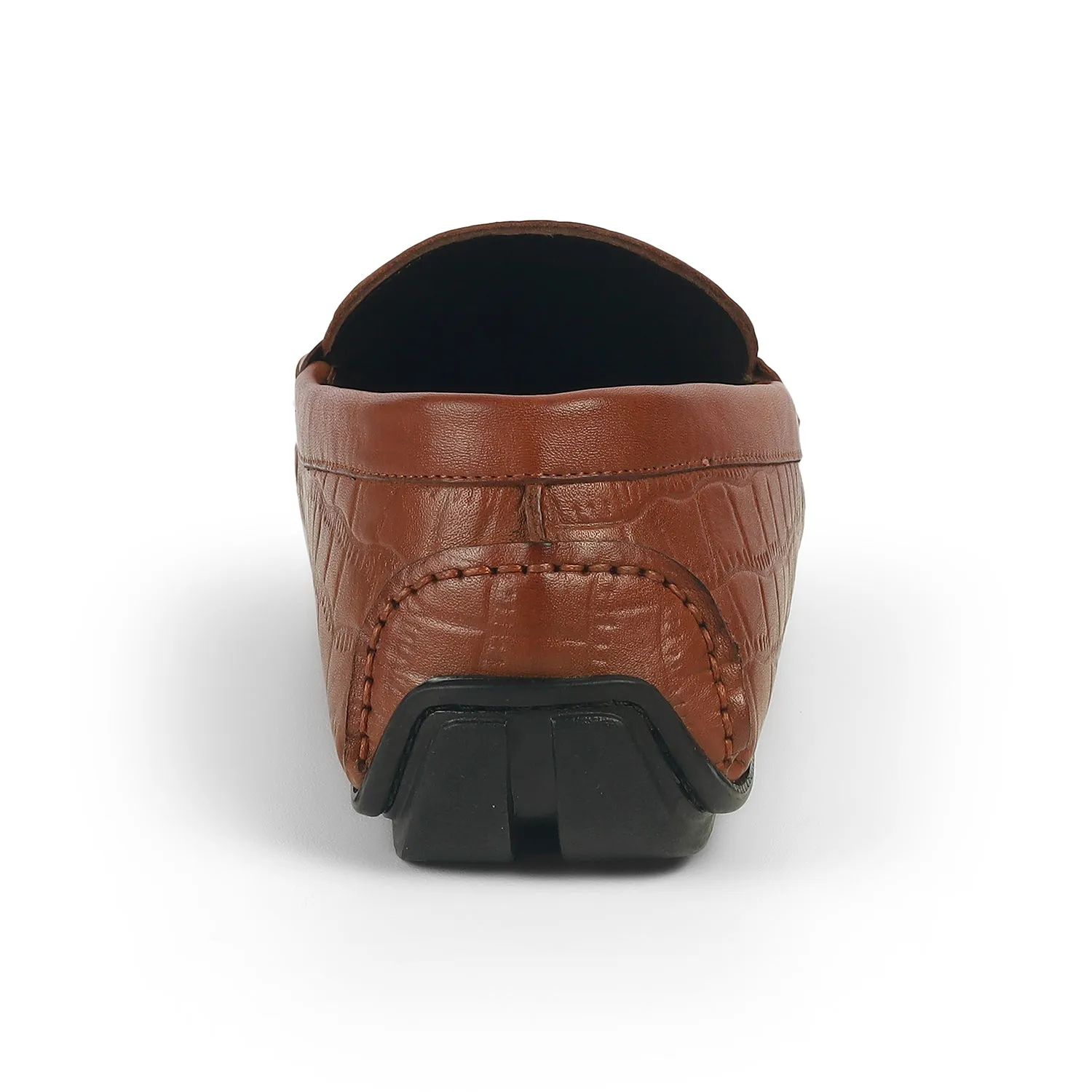 Tresmode Hummer Tan Men's Leather Driving Loafers