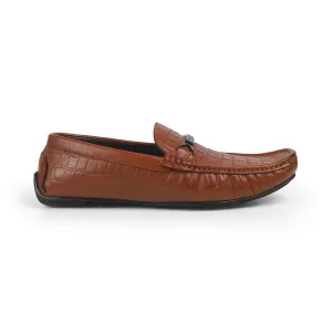 Tresmode Hummer Tan Men's Leather Driving Loafers