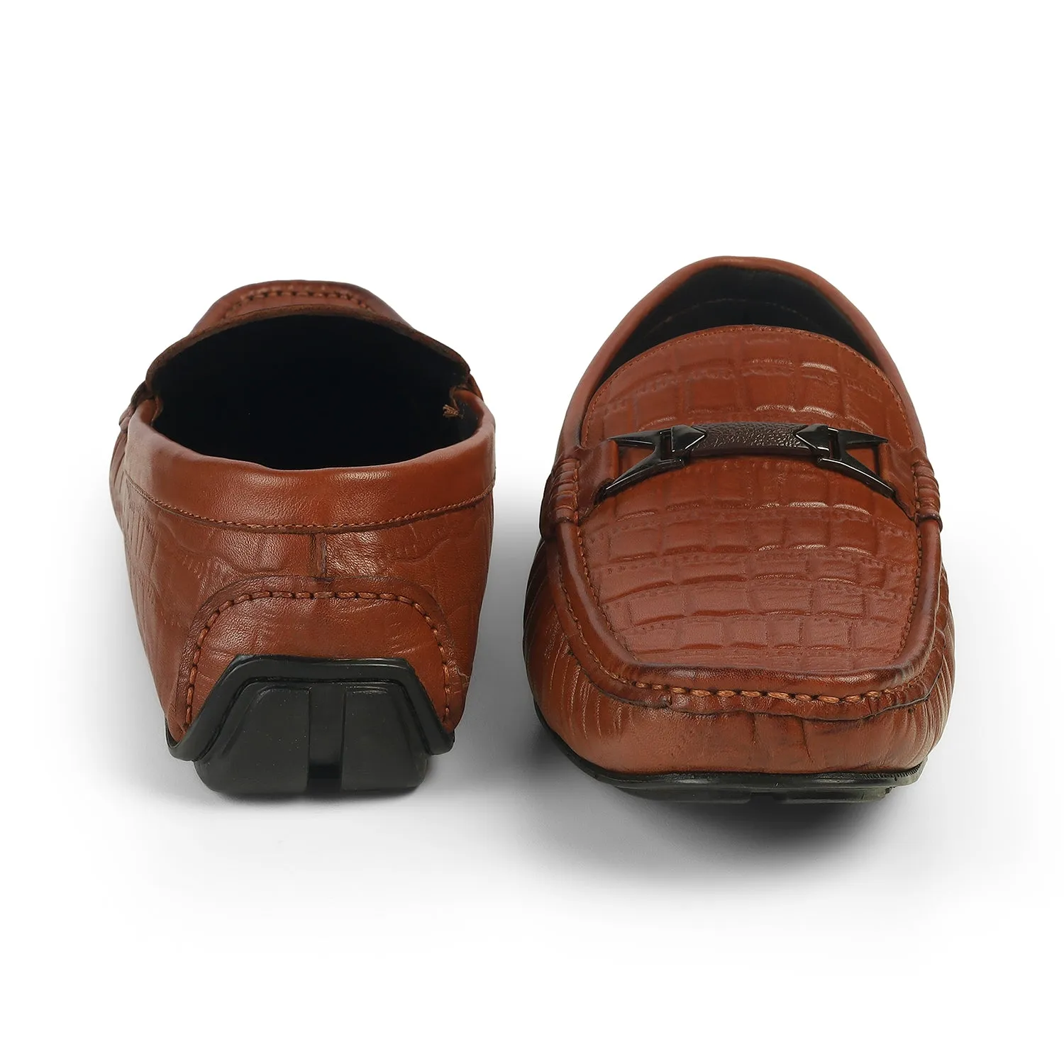 Tresmode Hummer Tan Men's Leather Driving Loafers