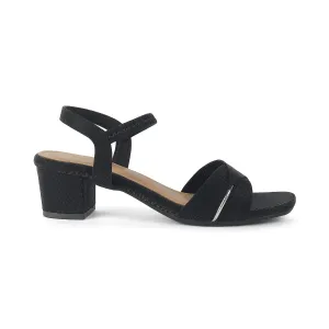 Tresmode Lux Black Women's Dress Block Heel Sandals