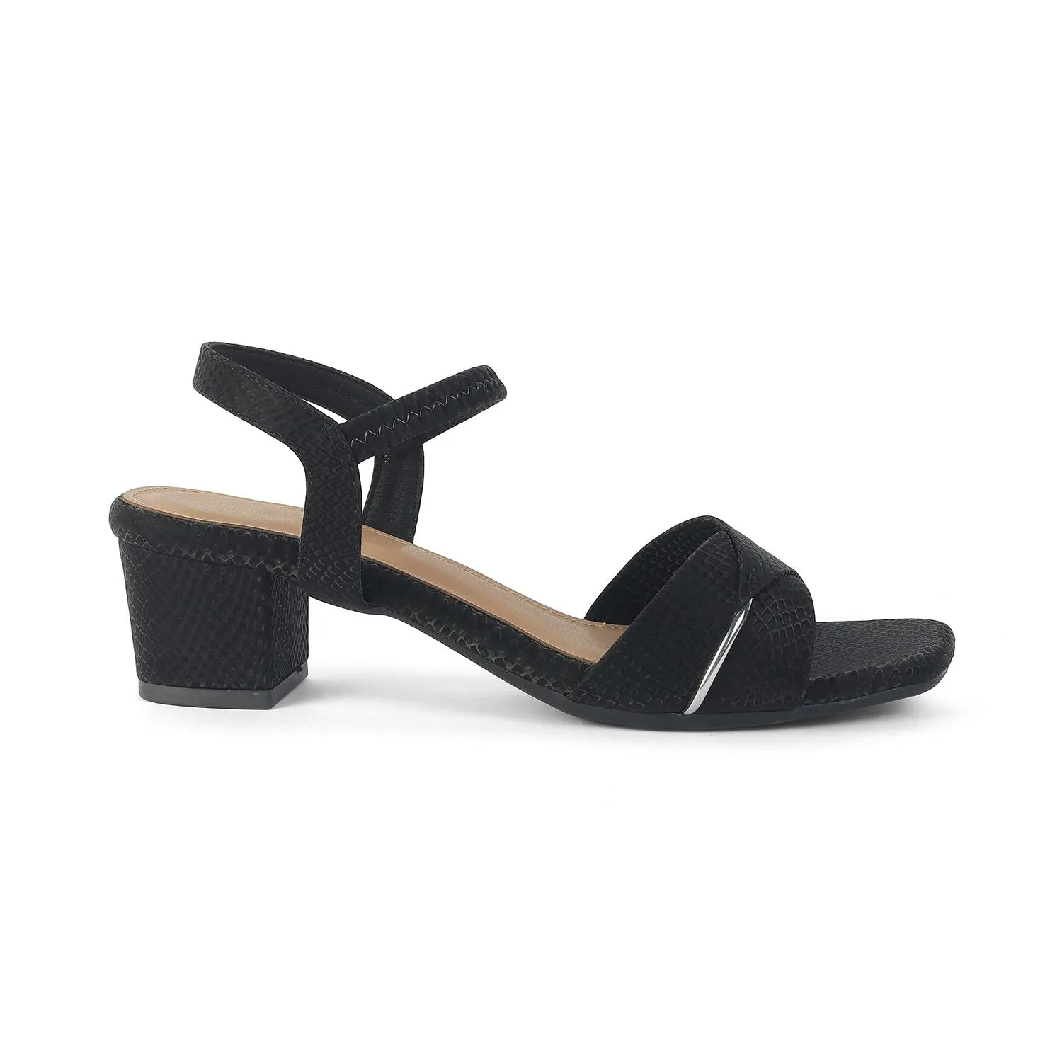 Tresmode Lux Black Women's Dress Block Heel Sandals