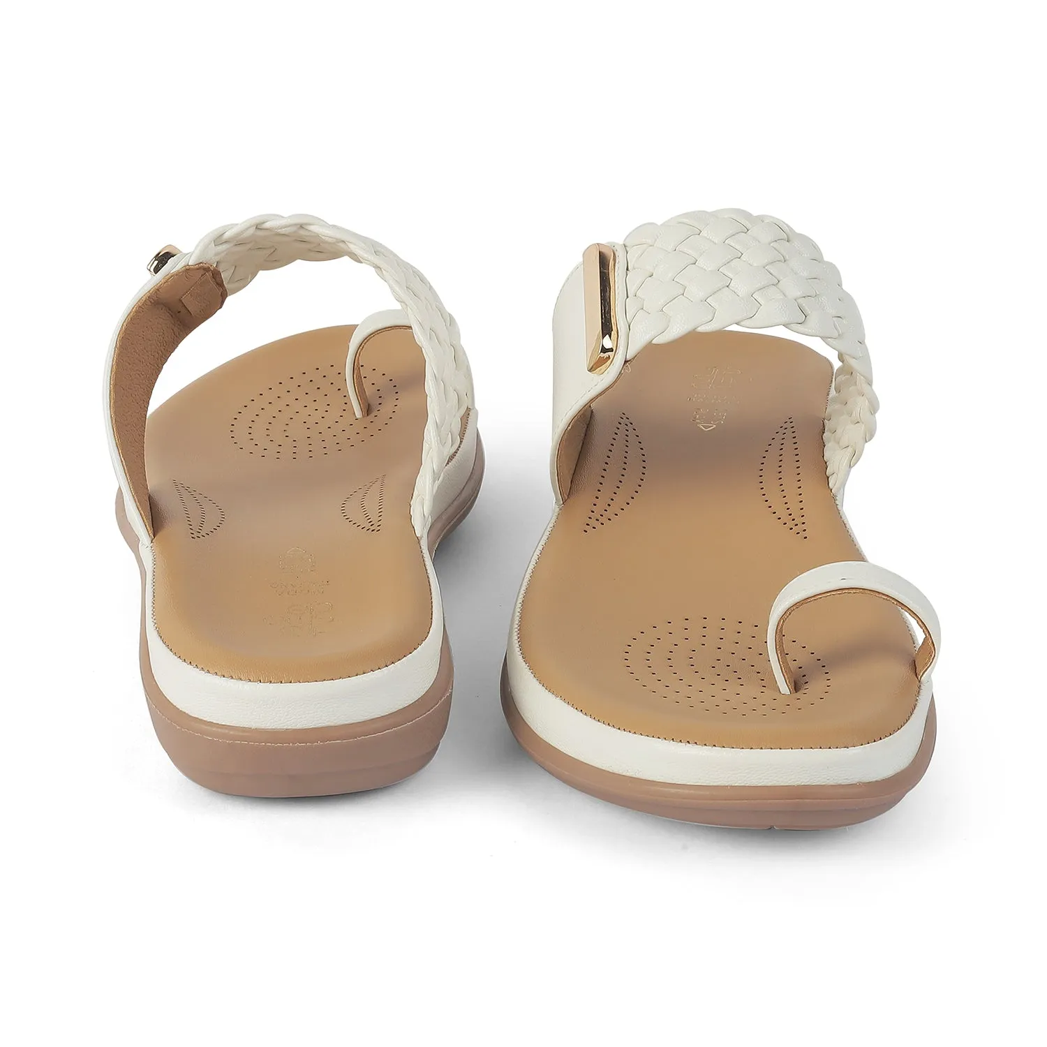 Tresmode Rauma White Women's Casual Platform Flats