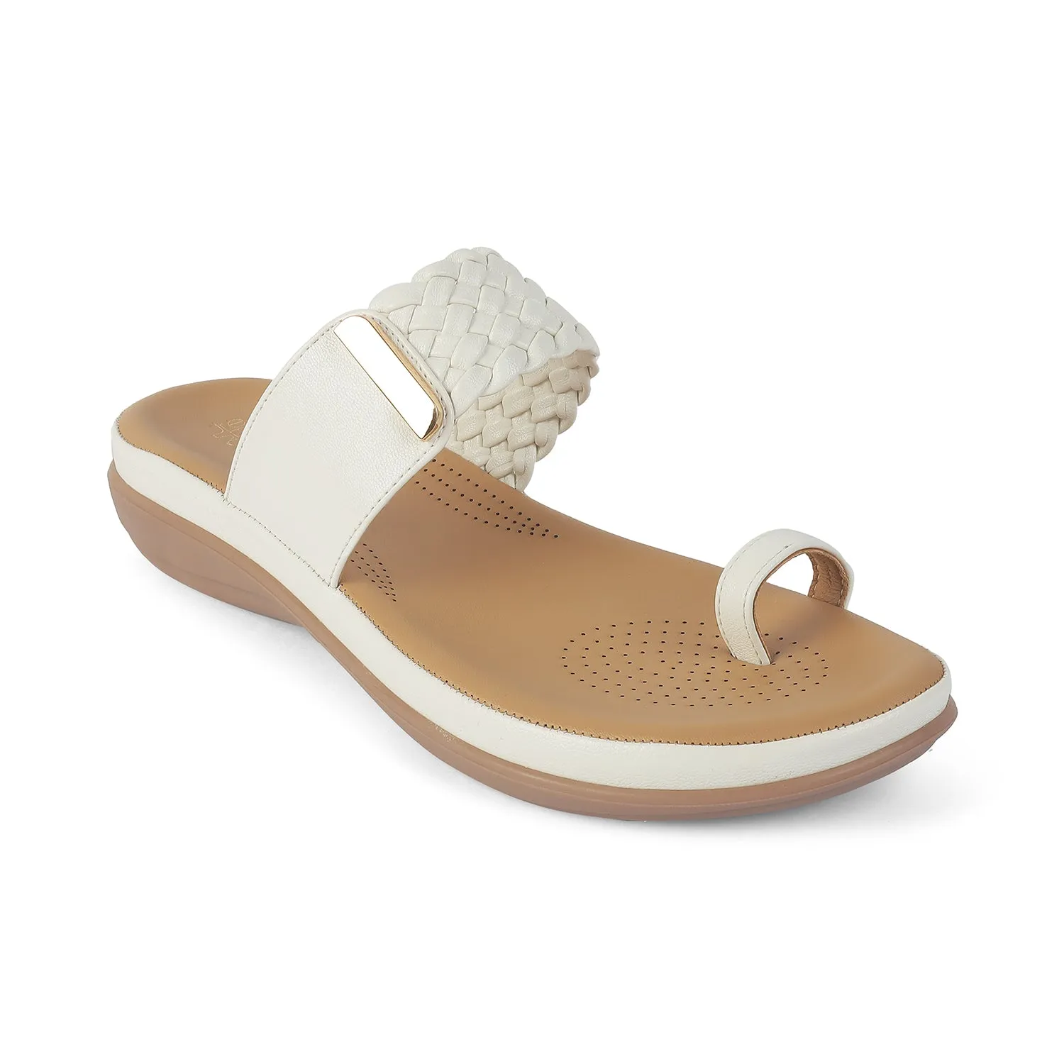Tresmode Rauma White Women's Casual Platform Flats