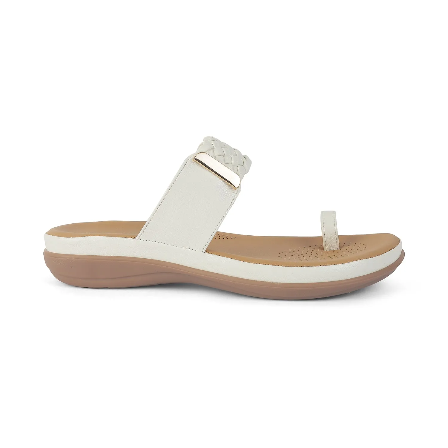 Tresmode Rauma White Women's Casual Platform Flats