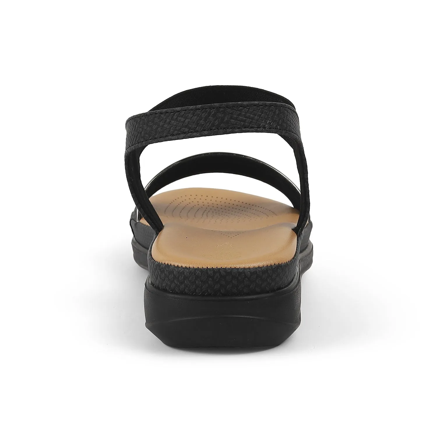 Tresmode Reny Black Women's Casual Platform Flats