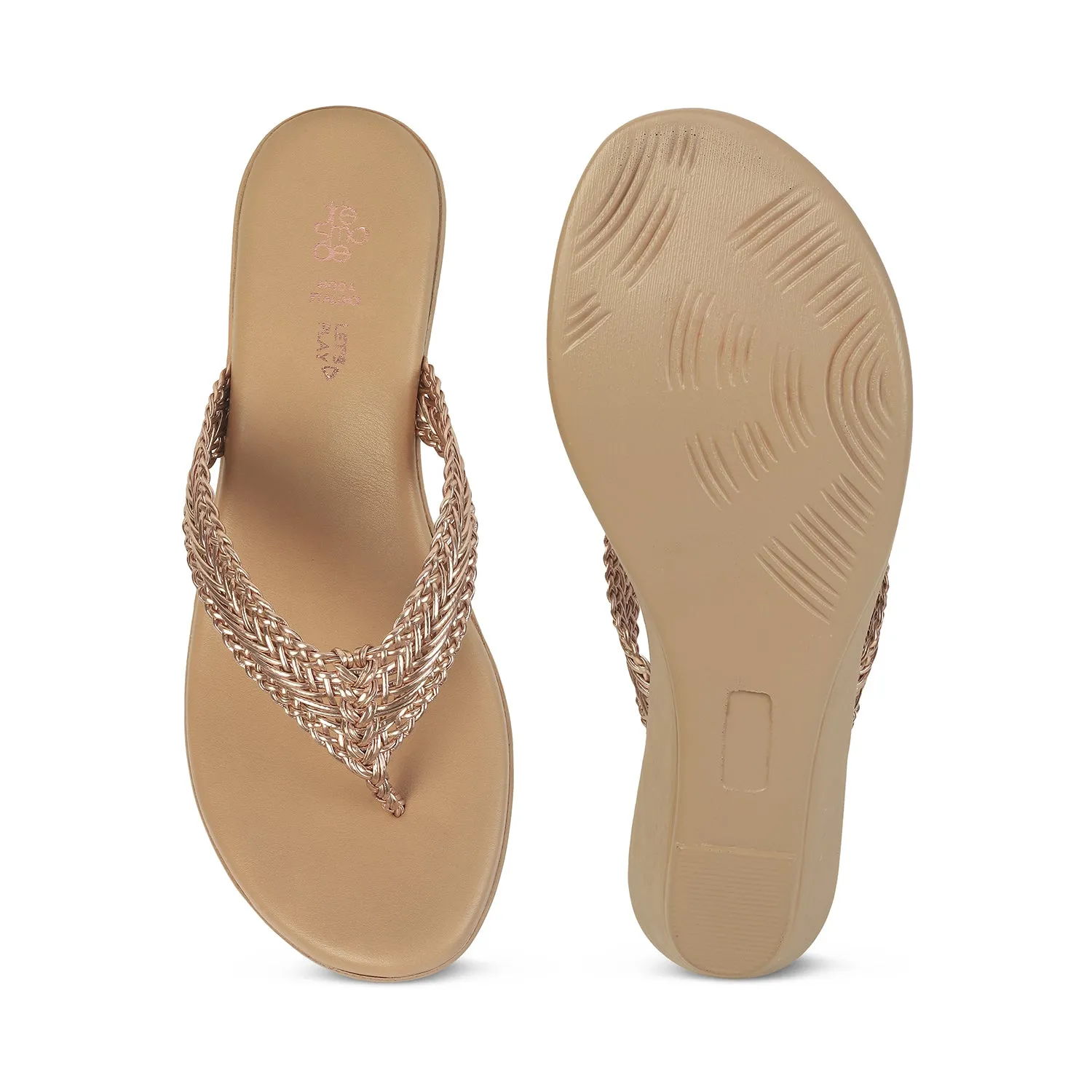 Tresmode Soeve Gold Women's Dress Sandals