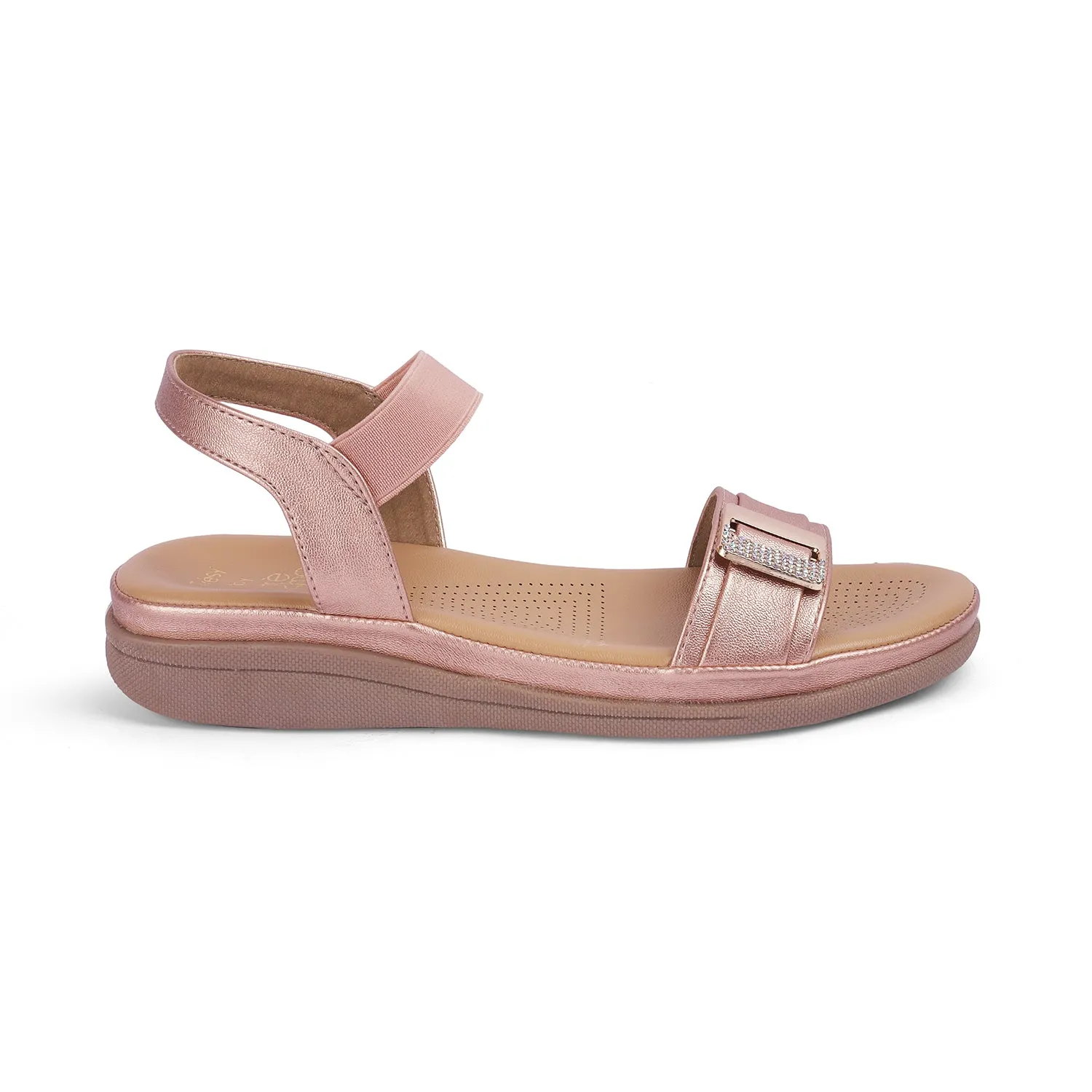 Tresmode Stepi TMS-1 Rose Gold Women's Casual Platform Flats