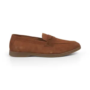 Tresmode Veni Tan Men's Suede Leather Loafers