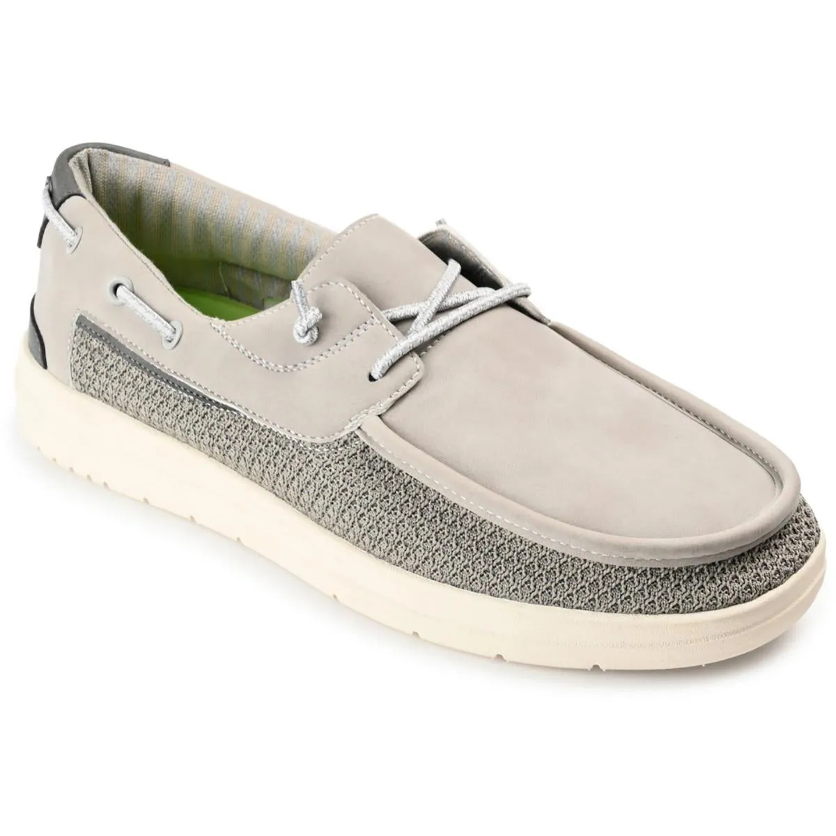 Tyrell Mens Faux Leather Slip-On Boat Shoes