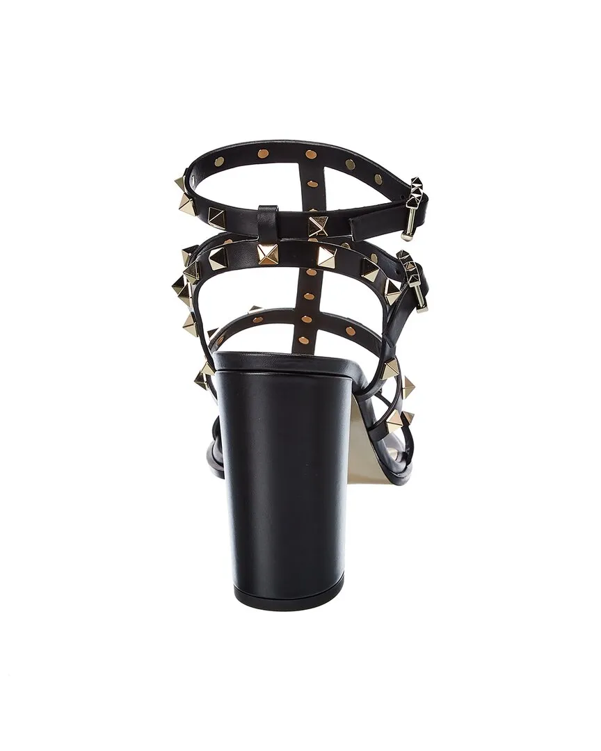 Valentino Rockstud Caged 90 Leather Ankle Strap Sandal
