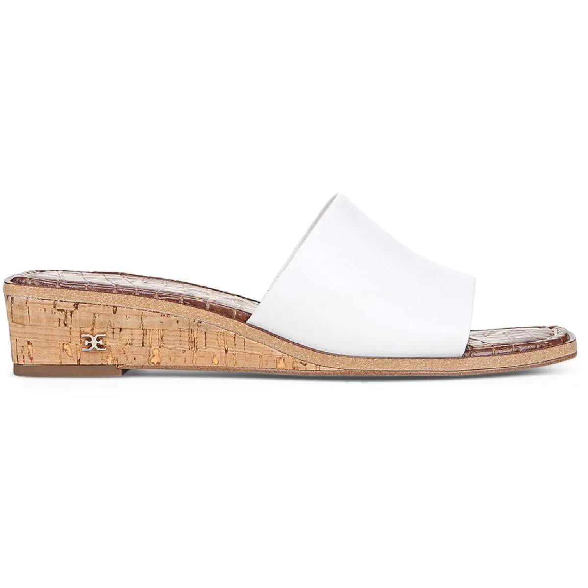 Valery Womens Leather Slip On Wedge Sandals