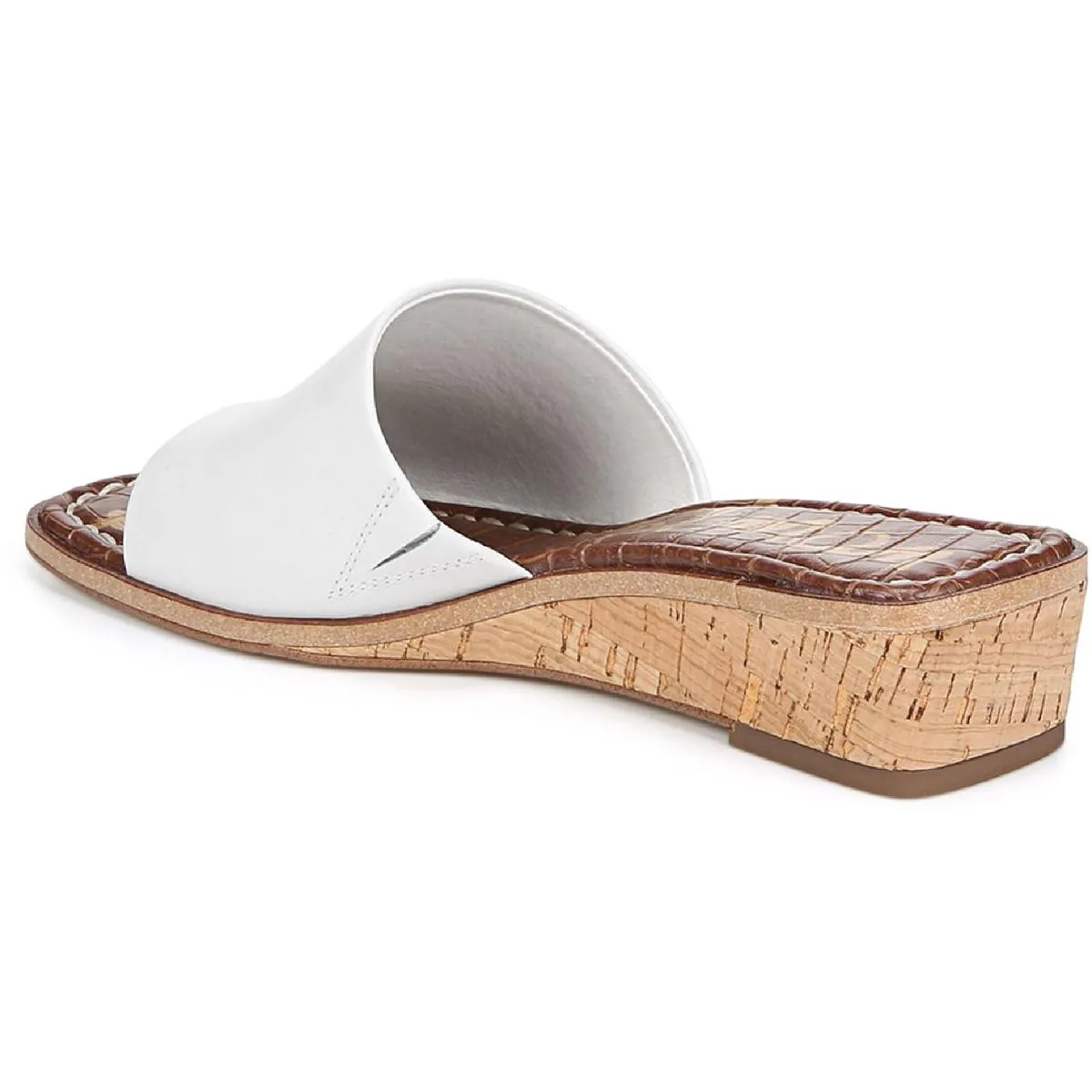 Valery Womens Leather Slip On Wedge Sandals