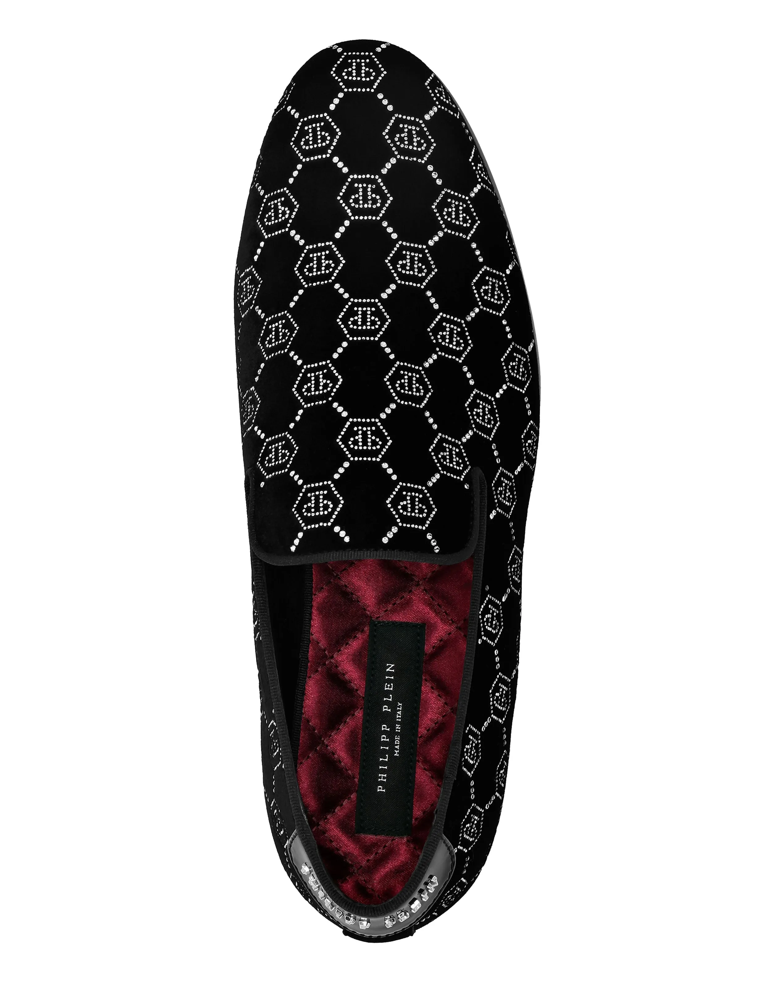 Velvet Loafers Strass Monogram