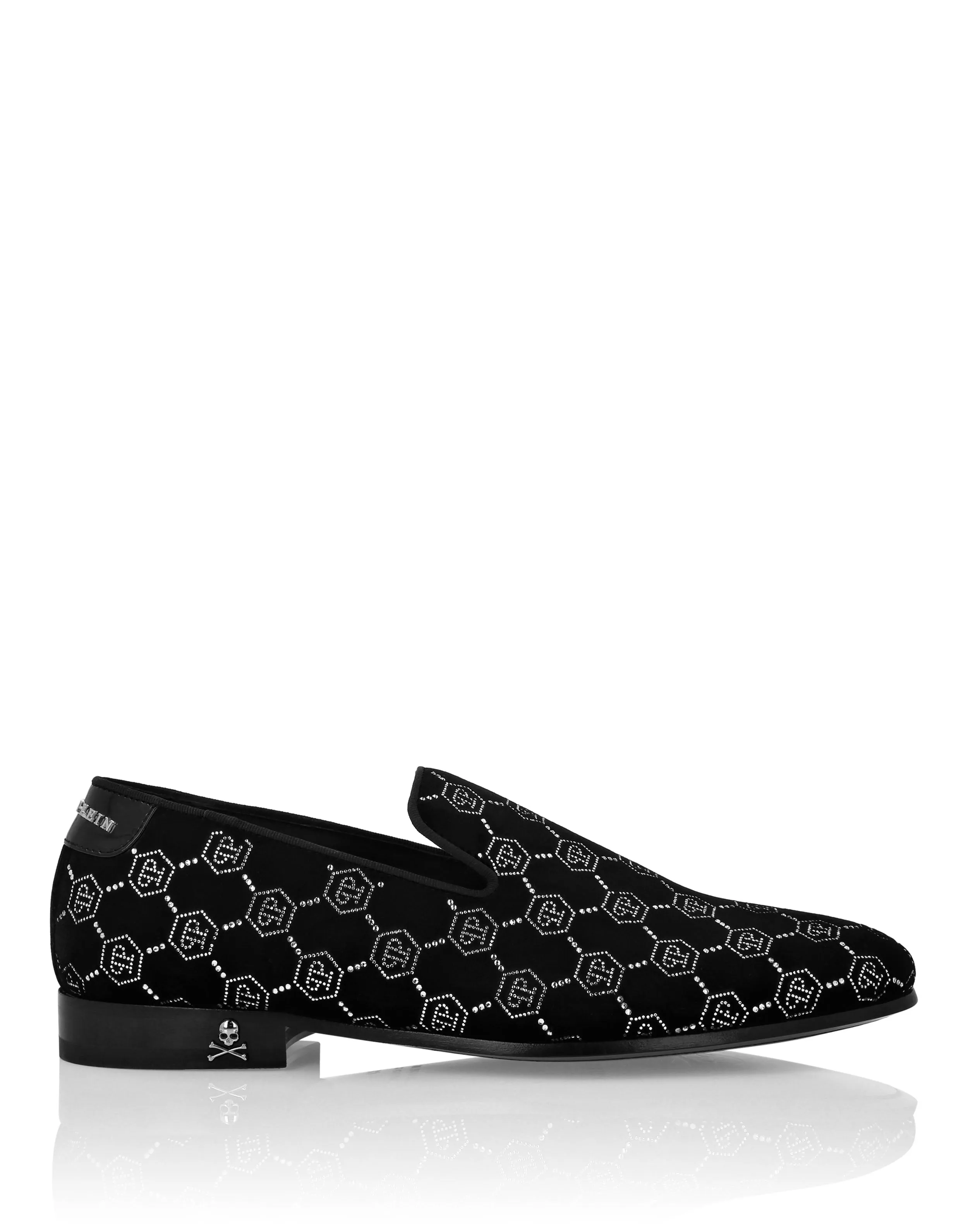 Velvet Loafers Strass Monogram