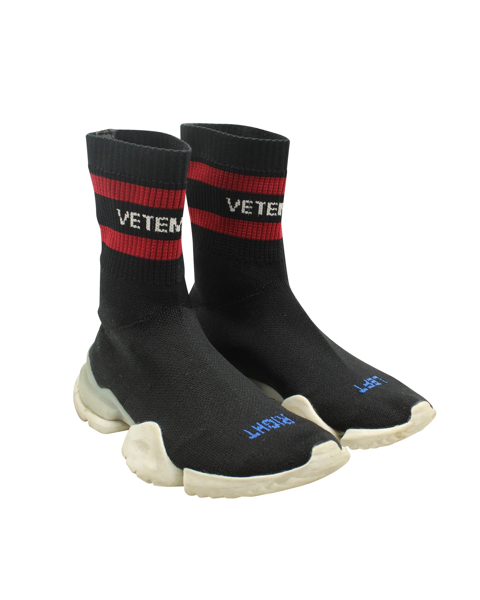 Vetements x Reebok Socks Sneakers in Black Polyester