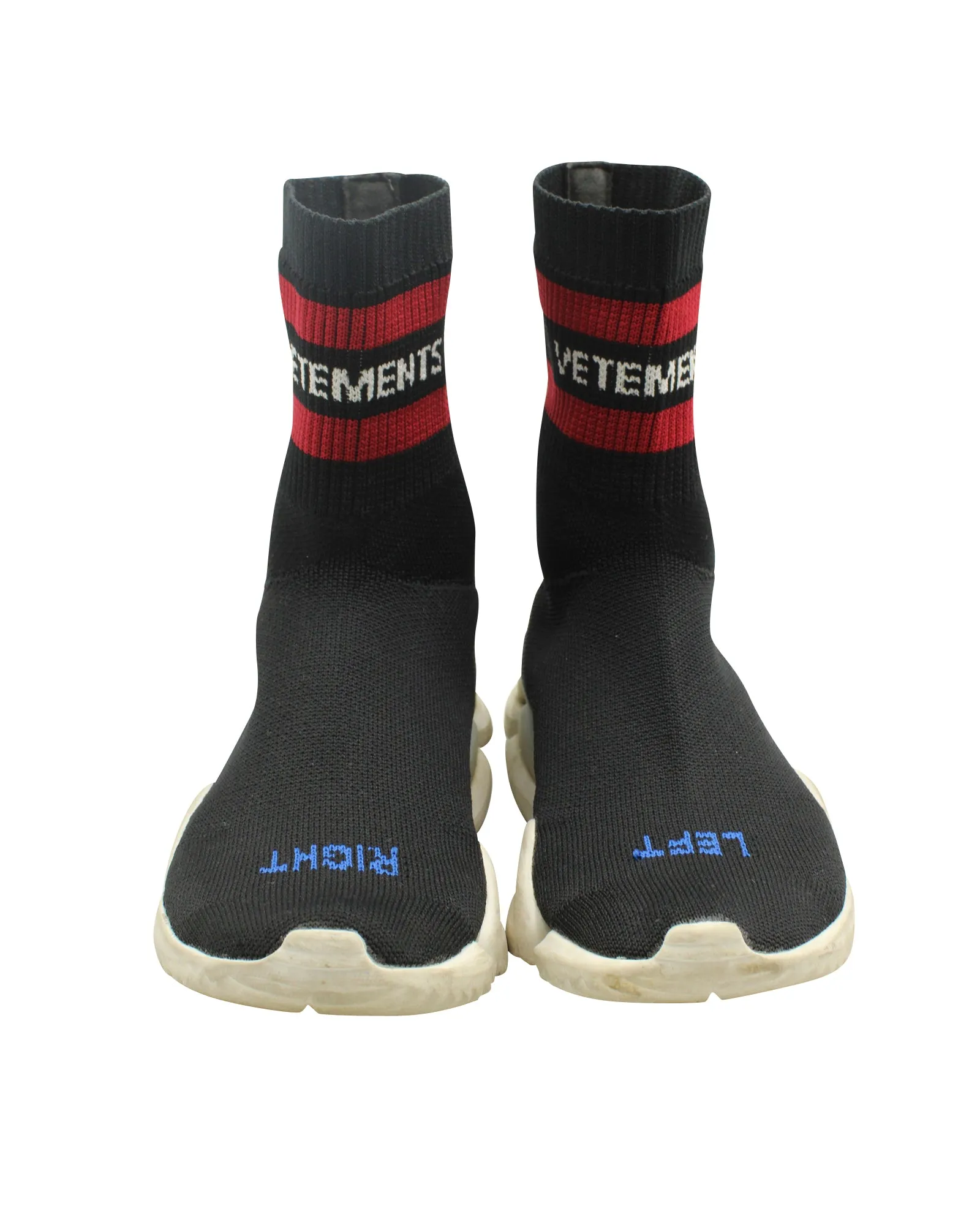 Vetements x Reebok Socks Sneakers in Black Polyester
