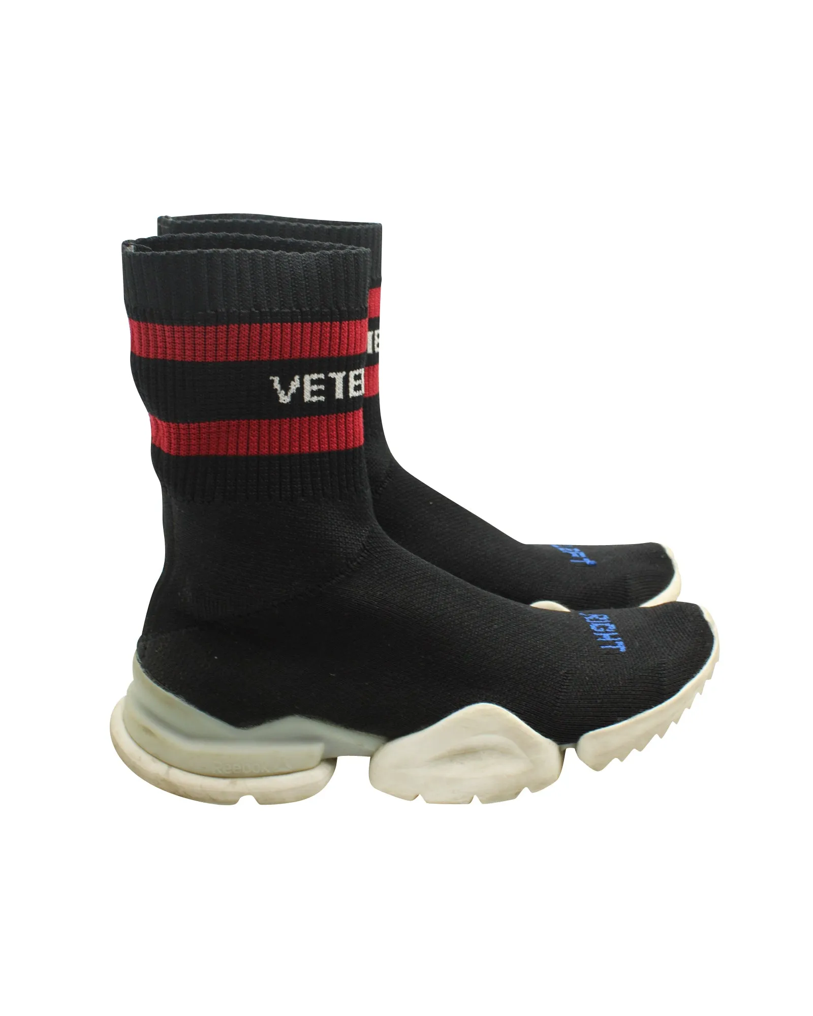 Vetements x Reebok Socks Sneakers in Black Polyester