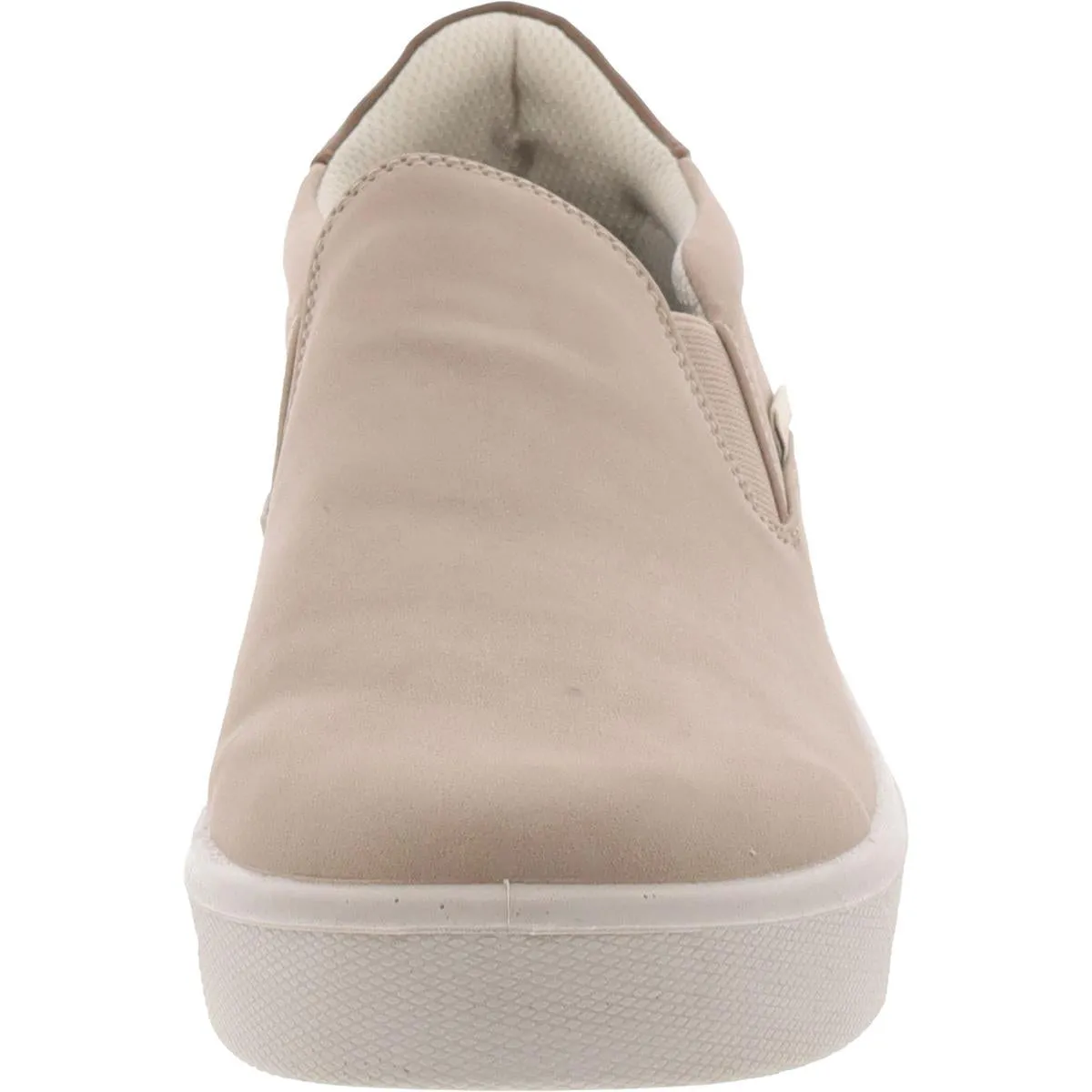 Viv Womens Padded Insole Faux Leather Slip-On Sneakers