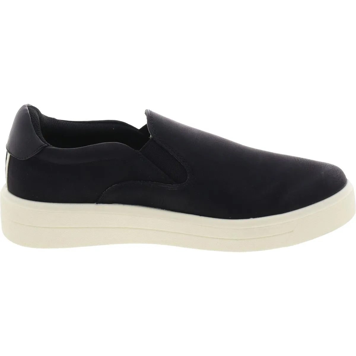 Viv Womens Padded Insole Faux Leather Slip-On Sneakers