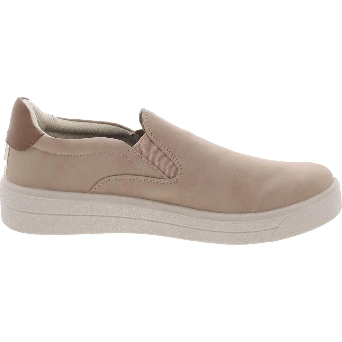 Viv Womens Padded Insole Faux Leather Slip-On Sneakers