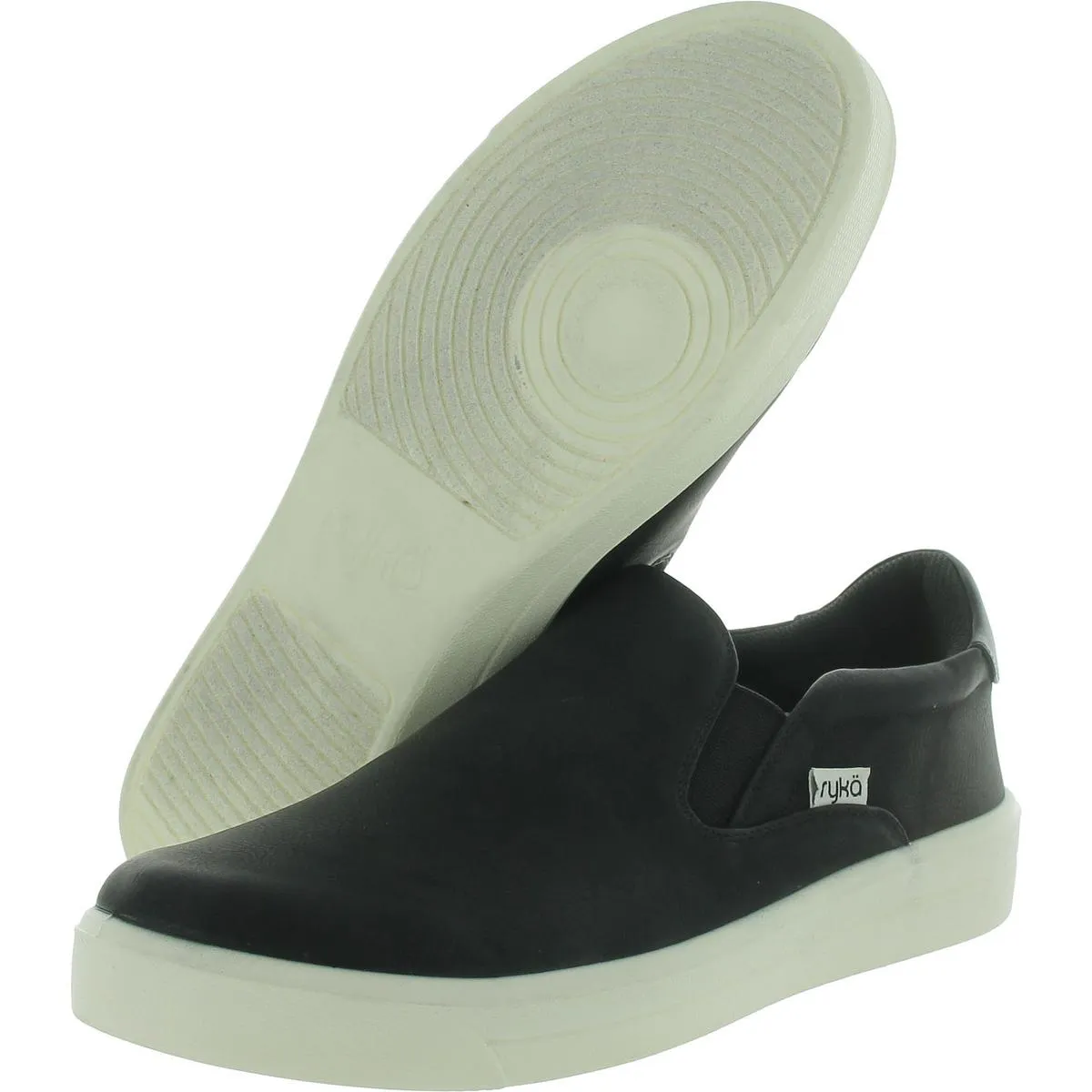 Viv Womens Padded Insole Faux Leather Slip-On Sneakers