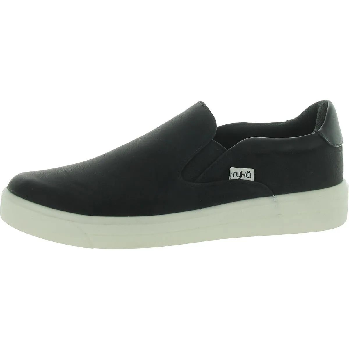 Viv Womens Padded Insole Faux Leather Slip-On Sneakers