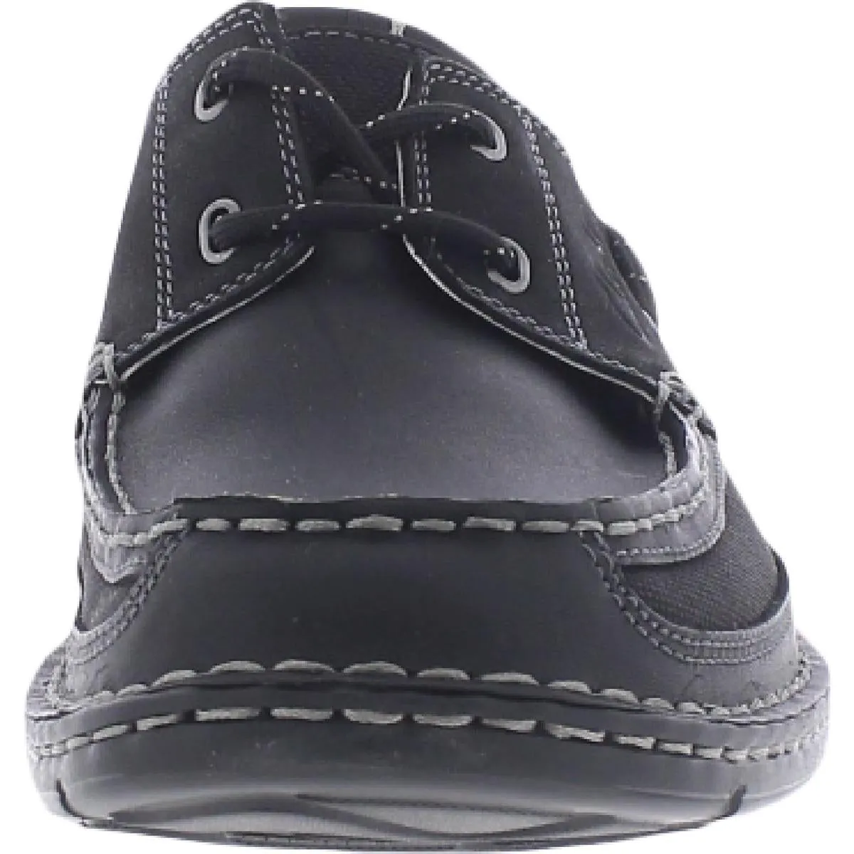 Waterloo Mens Leather Moc Toe Boat Shoes