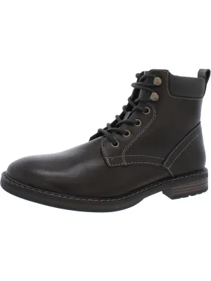 Westin Mens Faux Leather Lace-Up Ankle Boots