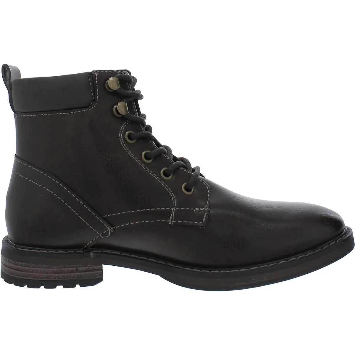 Westin Mens Faux Leather Lace-Up Ankle Boots