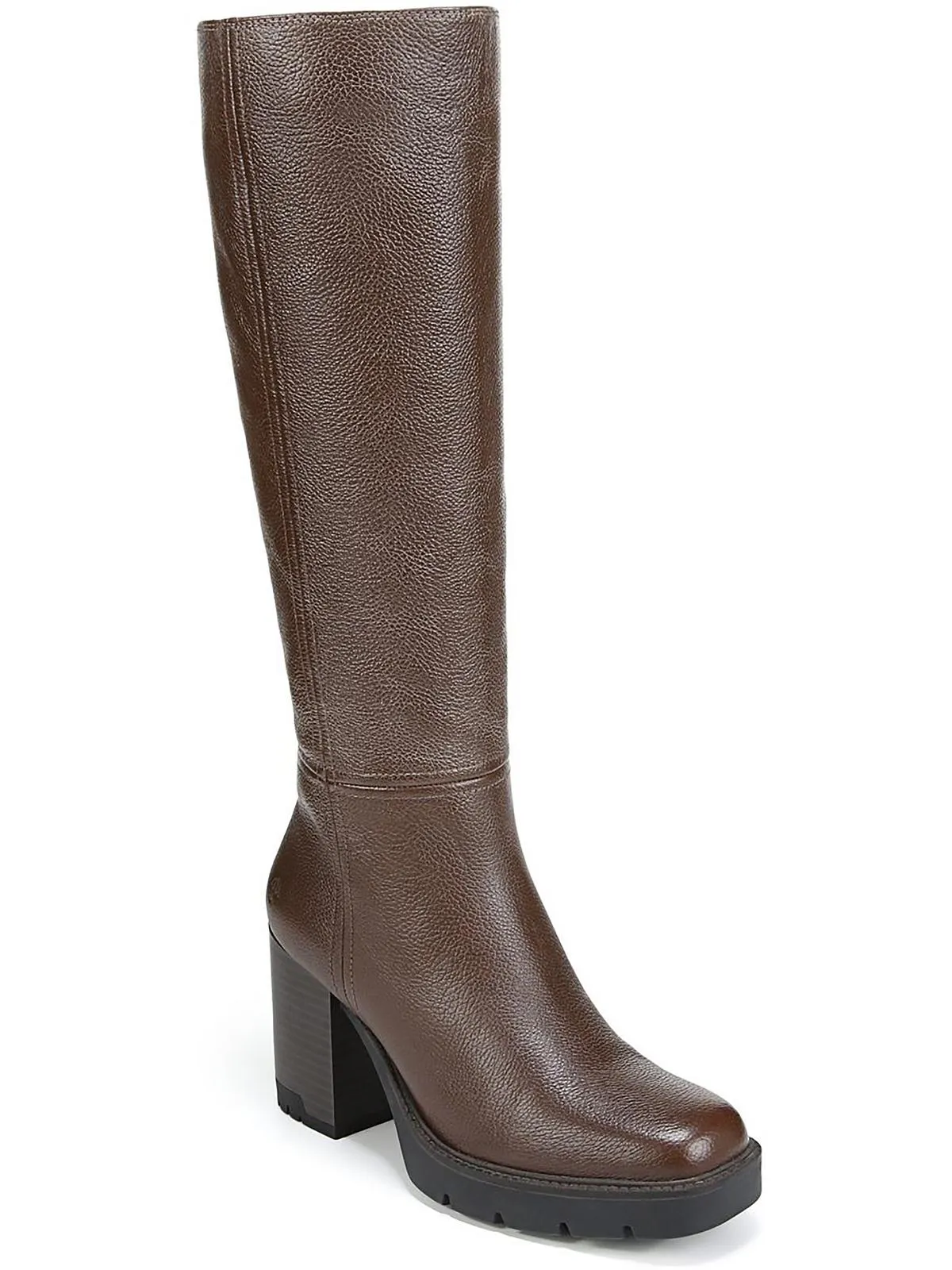 willow Womens Faux Leather Zipper Knee-High Boots