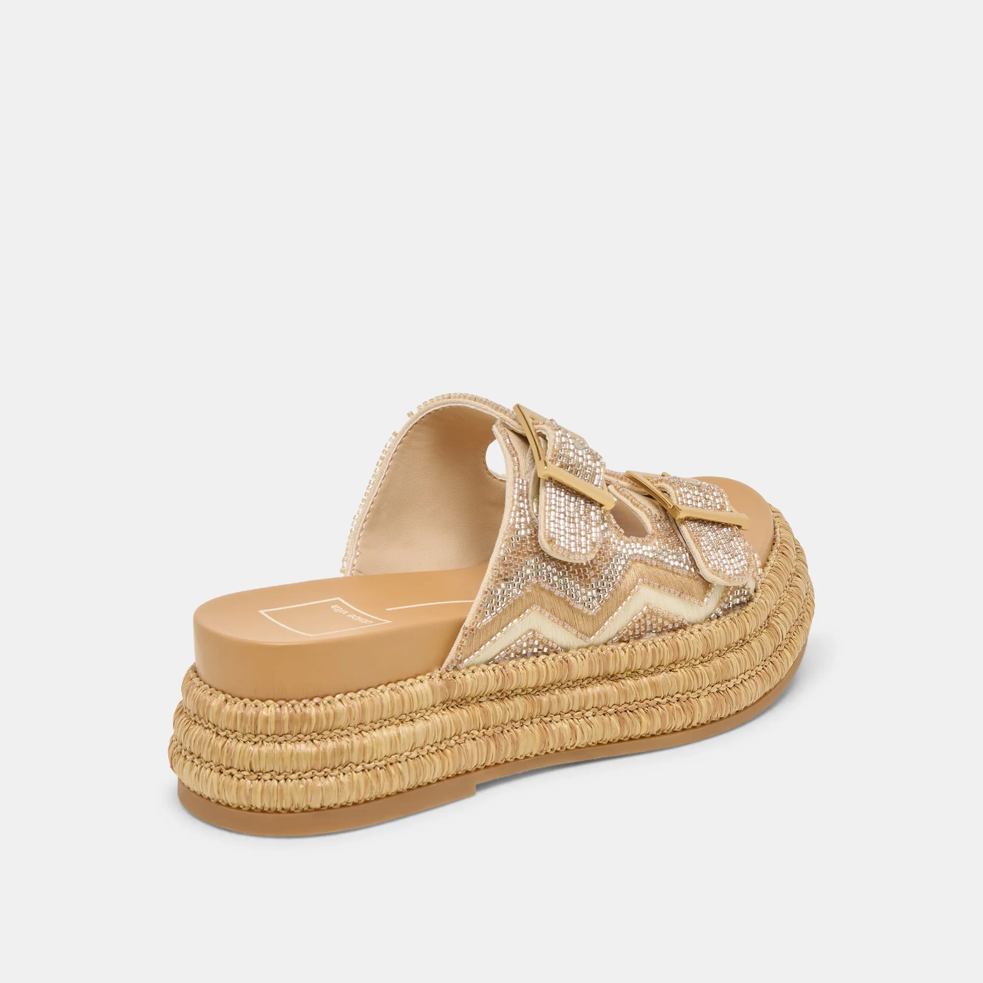 WIXIE SANDALS GOLD MULTI BEADS