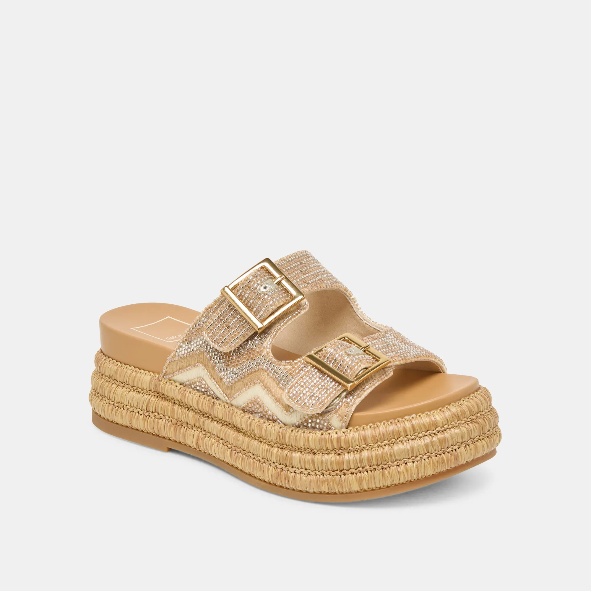 WIXIE SANDALS GOLD MULTI BEADS
