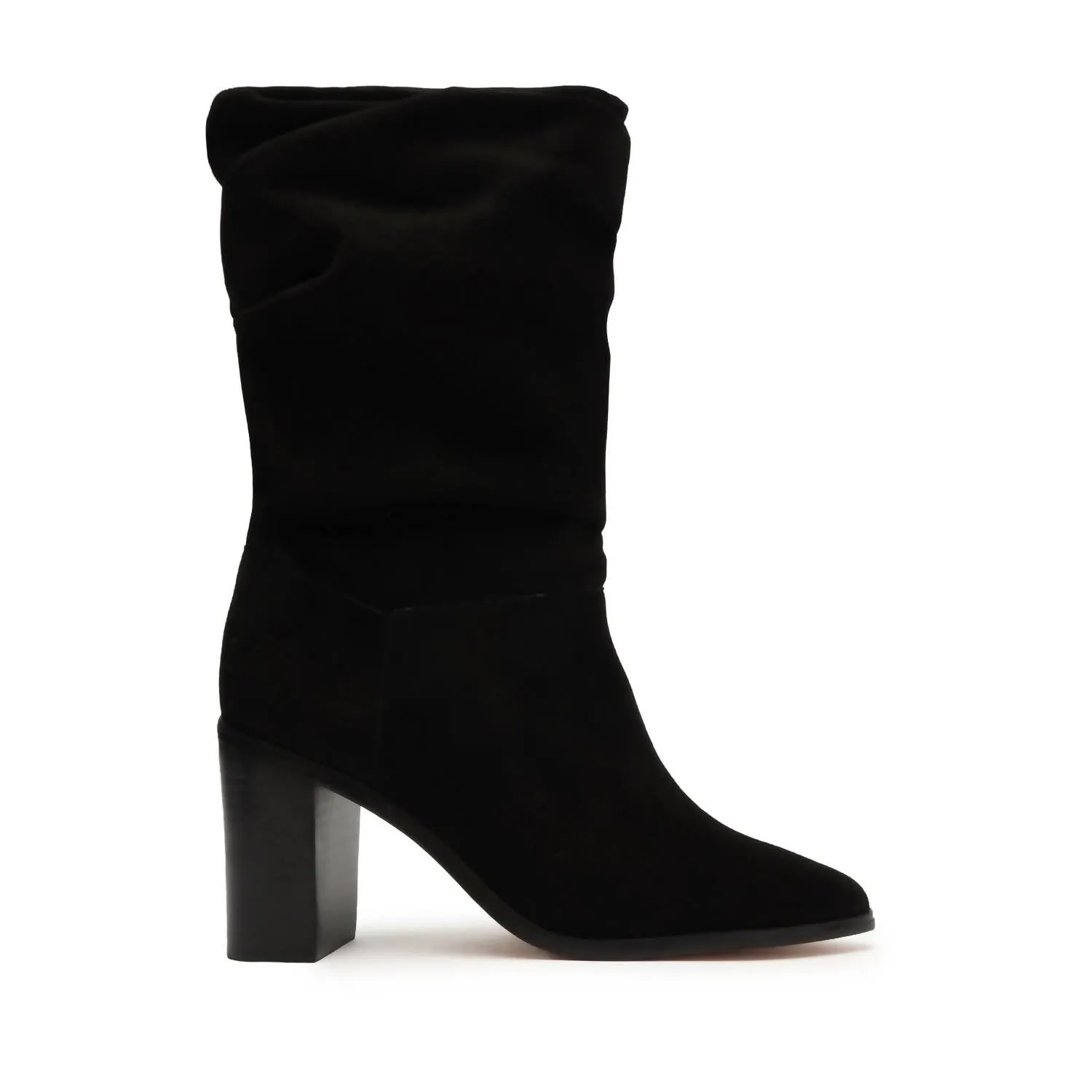 Women Ashlee Block Suede Bootie In Black