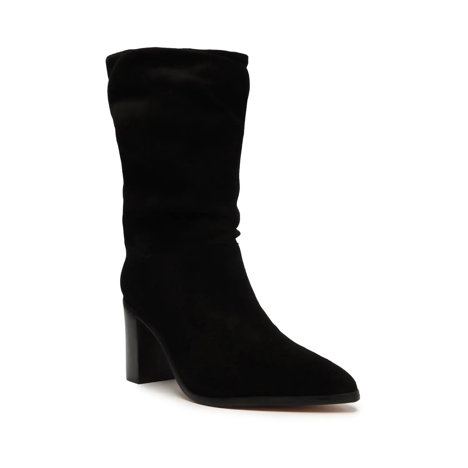 Women Ashlee Block Suede Bootie In Black