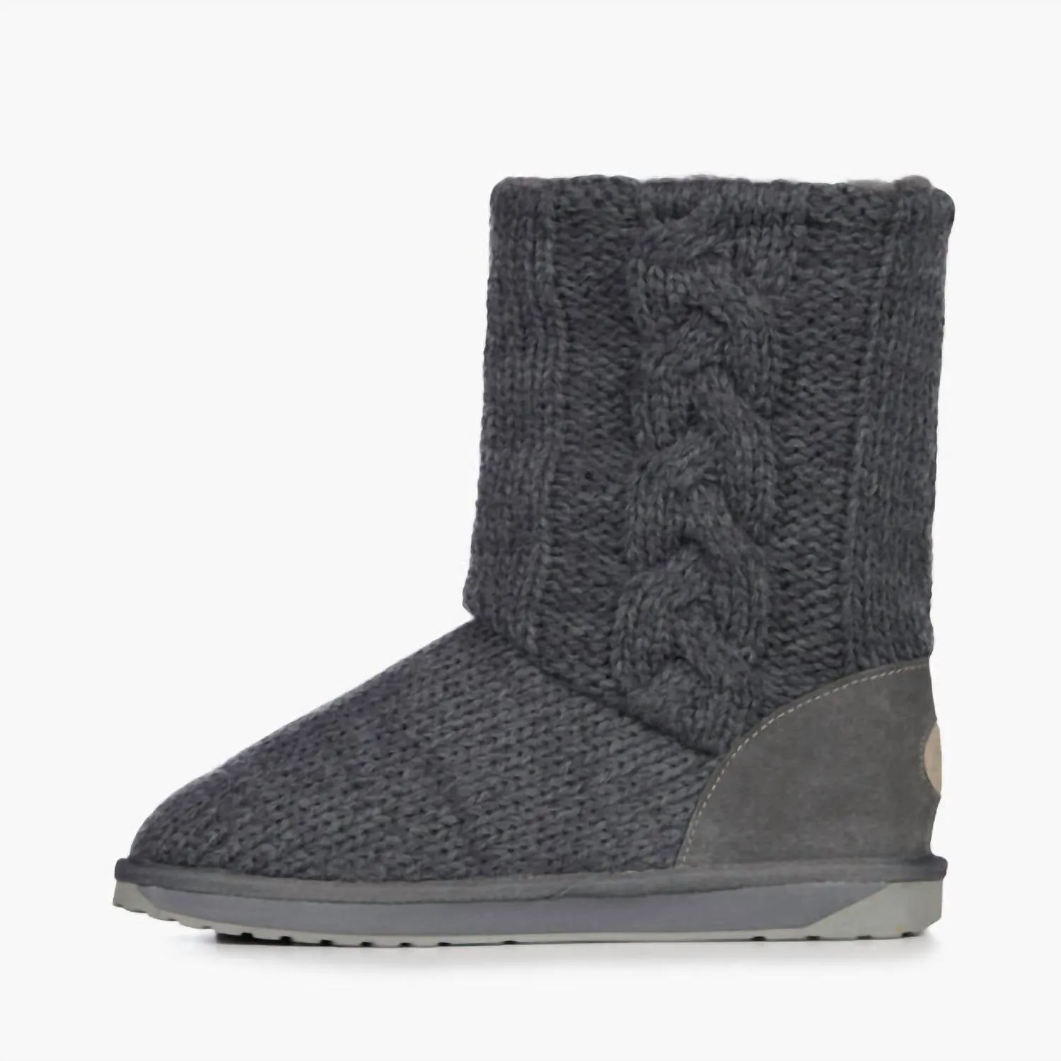 Women Bartle Cozy Knit Boot In Dark Grey