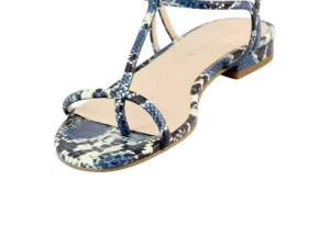 Women's Barber 2 Flat Sandal In Indigo Snake