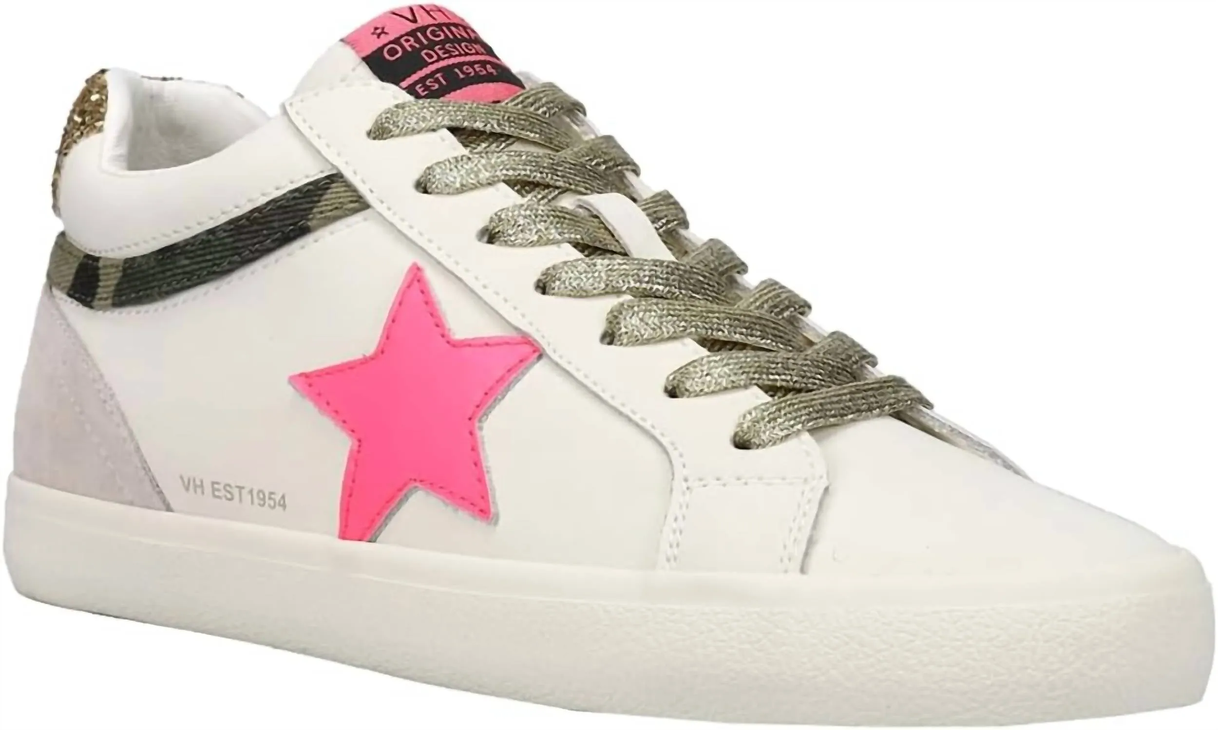 Women's Bounce Camo Glitter Sneakers In White
