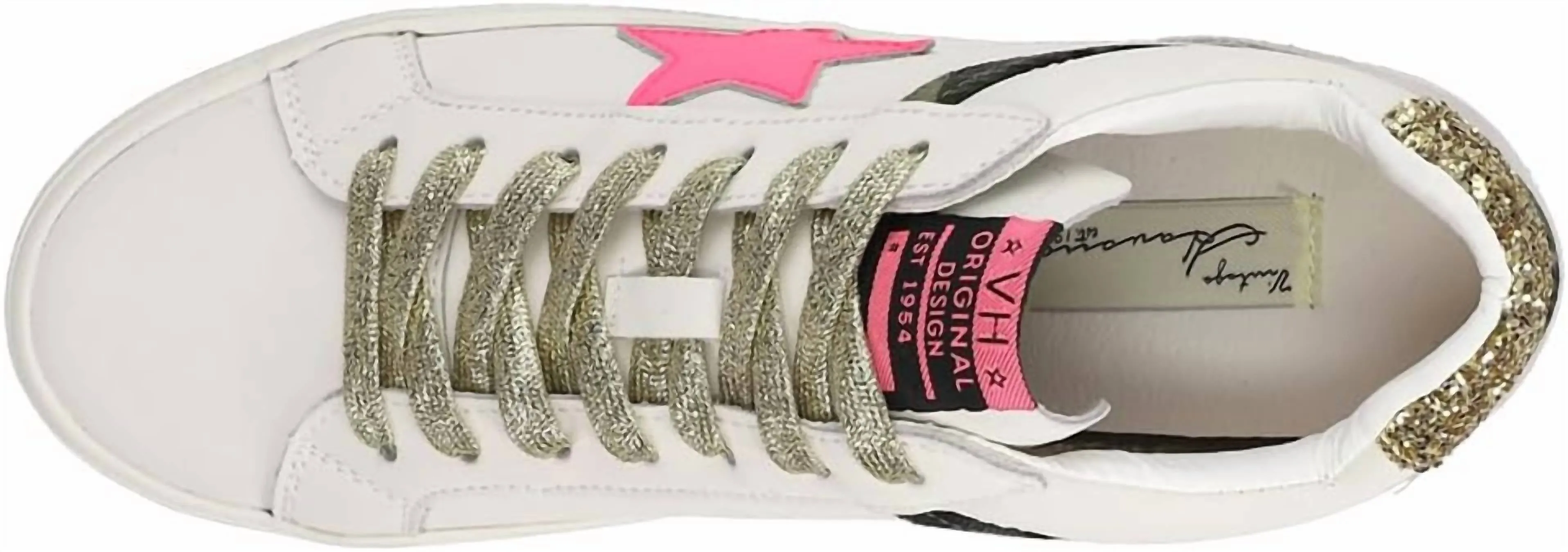 Women's Bounce Camo Glitter Sneakers In White