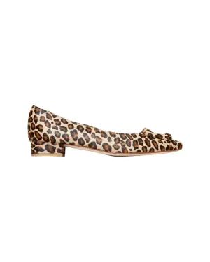 Women's Buckle Shoe In Leopard Calf Hair