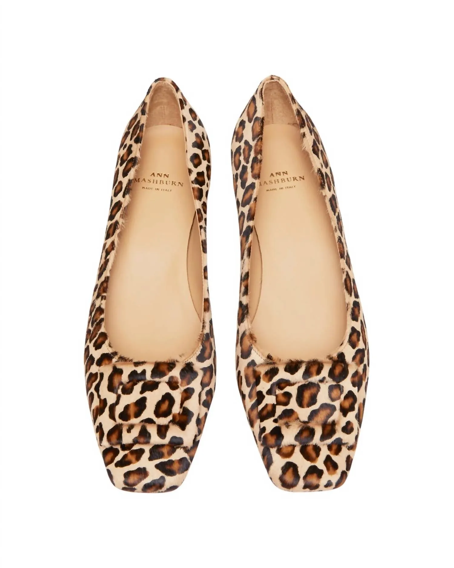 Women's Buckle Shoe In Leopard Calf Hair
